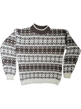 Vintage Fair Isle Sweater Brown & Cream